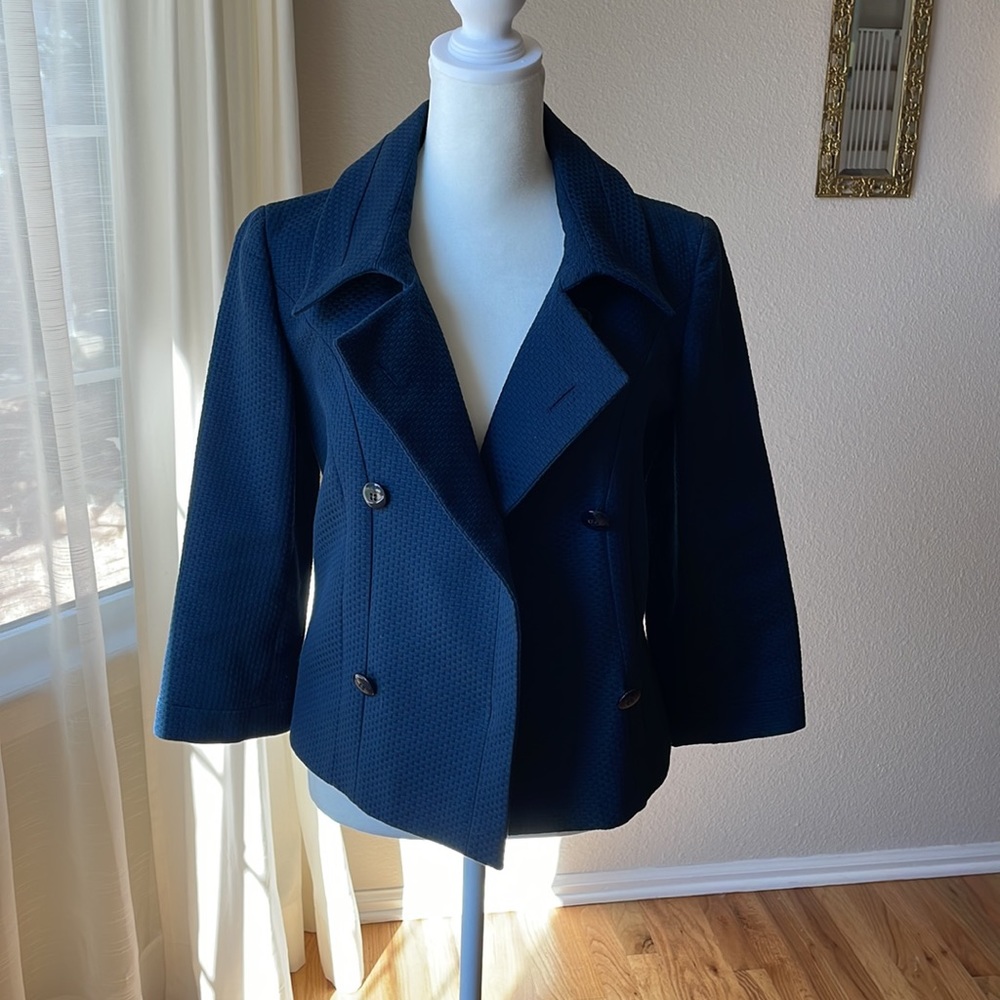 Christian Dior Navy Blue Piqué Jacket